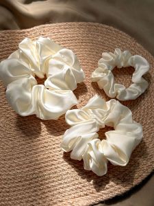 French Style Satin Hair Ties Girls Sweet Personality Autumn Winter Hair Bands Hair Accessories Fashionable Hair Bands for Women