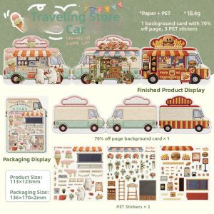 Mini Landscape Sticker 3D Simulation Embroidery Small House
