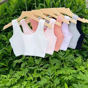 เสื้อกล้ามเด็กผู้หญิงทำจากผ้าฝ้ายแท้ สำหรับช่วงวัยเจริญเติบโต ชั้นในสองชั้น สำหรับนักเรียนมัธยมต้นและมัธยมปลาย เสื้อรัดอก สำหรับเด็กผู้หญิง 7-16