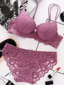 ชุดยกทรงดันทรงลูกไม้เซ็กซี่ไร้โครงเหล็กยกทรงเล็กคัพบางดันทรงเสื้อชั้นในไร้ตะเข็บสําหรับสุภาพสตรี