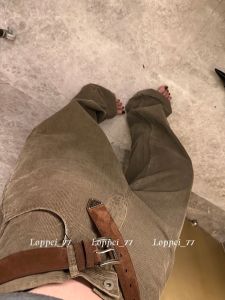 Retro Corduroy Wide Leg Pants High Waist Straight Cut Floor Length Slimming Womens Fashionable Autumn New Arrival Pants