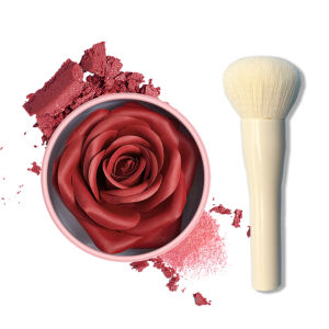 2pcs Petal Blush Set with BrushLong-Lasting Face Makeup with Matte Shimmer Light Coverage for Cheek Face Highlighting Cosmetics
