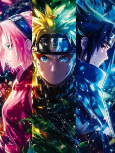 KAYOU | DIY Oil Painting Kit Naruto Anime Characters Paint by Numbers Canvas Art for Living Room Bedroom Wall Decor Gift