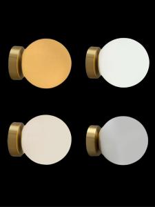 Nordic Bronze Simple Glass Ball Wall Lamp Bedroom Corridor Ceiling Light round Ball Absorption Top Light Modern Minimalist Style