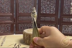 Decor Mini Muỗng Xúc Trà Cán Khắc Đạt Ma Sư Tổ Muỗng Trang Trí Tiểu Cảnh Bàn Trà Bằng Đồng Thau - Đồ Đồng Thuận Tâm