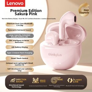 Lenovo | Half In-ear High Fidelity Noise Cancelling Bluetooth Headphones For Gaming and Sports
