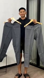 Celana Kantor Bahan Formal Pria Slimfit Panjang Hitam Kualitas Premium