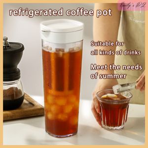 Coffee cold brew pot High quality tea pot with filter coffee filter 1.1L tea coffee cold brew pot High quality tea pot with filter coffee filter kit coffee juice set material safety can refrigerate a variety of drinks.