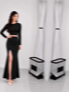Set áo croptop tay dài kèm Chân váy xẻ trước KVYBODY S8 chất thun borip lụa dày mịn co giãn