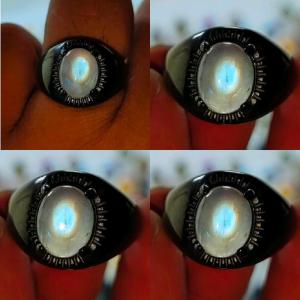 Cincin Akik Natural Biduri Bulan Ceylon Sri Lanka Cristal Best Qualty