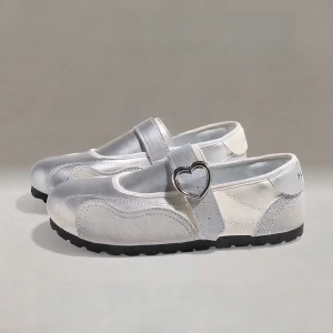 Womens Heart Buckle Mary Jane Sneakers | Korean Vintage Casual Shoes | Ready Stock Malaysia