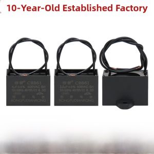 Fixed Film Capacitor for Range Hood And Ceiling Fan Starter 500V 3UF/3.5/4/4.5/5/6UF Non-Polar Capacitor by Rongpu