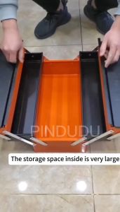 Large Metal tin toolbox Maximum storage