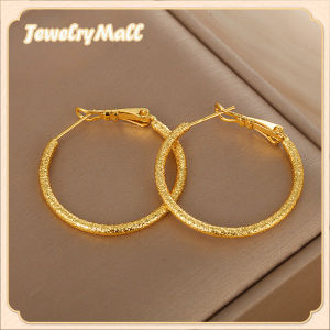 saudi gold 18k pawnable legit pure gold Large circle earrings hypoallergenic