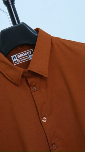 BROGUY Kemeja Pria Elston Lengan Pendek Stretch Slimfit