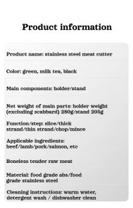 【3S Fast Cutting】Stainless Steel Slice Fast Meat Cutting Tool Kitchen Meat Cutter Meat Cutting Machine Bread Cheese Fruit Cutter