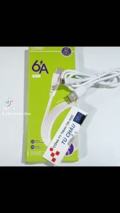 Cáp sạc nhanh Type C 6A dây nhựa PVC - Dài 1M (Màu Trắng)