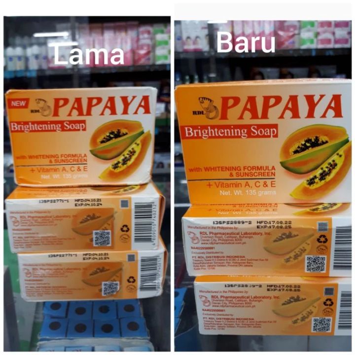 Sabun pepaya asli RDL philippine Bpom - RDL Papaya brightening soap 135
