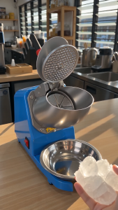 8 Blade Electric Ice Shaver Machine Powerful Ice Crusher Snow Cone Maker Bingsu Maker ABC Cendol Ice Kacang Dessert Machine