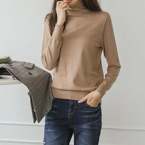 เสื้อสเวตเตอร์คอวีแขนยาวผู้หญิงฤดูใบไม้ผลิและฤดูใบไม้ร่วง เสื้อชั้นในที่สวมใส่สบายและอุ่นสบาย เสื้อสเวตเตอร์ถักแบบสวมหัว