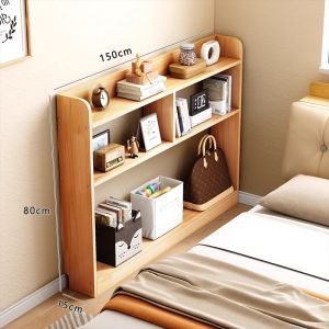 ตู้หนังสือไม้แขวนผนังแบบเรียบง่าย สไตล์โมเดิร์น ขนาดเล็ก ตู้เก็บของสำหรับห้องนอน ชั้นวางหนังสือ ที่จัดระเบียบ