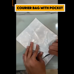 (25pcs/pack) Postage Flyer Courier Plastic Parcel Bag with Consignment Pocket