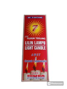 Lilin Lampu Jumbo Super Boomber Cap Tujuh Terang