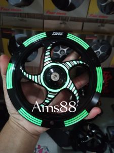 NEW VARIASI MOTOR KIPAS SPINNER PUTAR GLOW IN THE DARK FULL CNC COVER PELINDUNG KIPAS SPINER NYALA DI TEMPAT GELAP UNTUK MOTOR MATIC VESPA BEAT SCOOPY MIO NOUVO DLL SPINER PELINDUNG KIPAS MESIN MOTOR MATIC VESPA BEAT SCOOPY