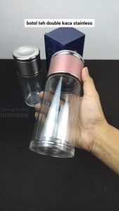 Botol Minum Double Kaca Botol Teh Kaca Penyaring Teh 280ml