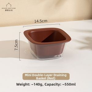 MODERN SWEETHOME | Double Layer Fruit Washing Drainer Home Kitchen New Fruit Drain Basket