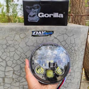 lampu daymaker gorilla 575 inch 19 led pnp batok l2g van van cd cb125 lampu daymeker gorilla ukuran 575 inch 575" headlamo lampu utama lampu depan daymaker uk 575 " impor import gorilla biled headlamp lampu depan utama motor cb gl max pro neotech 100