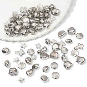 10-20 ชิ้น โรเดียมชุบ CCB ลูกปัดพื้นที่ หลวมสำหรับ สร้อยคอ DIY สร้อยข้อมือ เครื่องประดับต่างหู