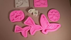 Mermaid Tail Silicone Resin Mold DIY Ocean Mermaid Shell Conch Fondant Chocolate Cupcake Gumpaste Baking Cake Decorating Tools