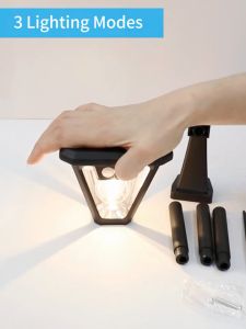 LED Solar Sensor Wall Light Garden Light 3-Mode Waterproof Outdoor Home Landscape Decor