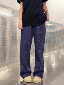 Quần Thể Thao Nam Màu Xanh Lam Quần Ống Đứng Co Giãn Thoải Mái Phong Cách Mỹ Cạp Chun Quần Lửng Mùa Thu