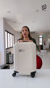 NinetyGo : กระเป๋าเดินทางแบบซิป น้ำหนักเบา รุ่นซาฮาร่า 90L01 (ขาว)