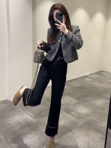 SHANGSHA | Chic Small Frame Petite Elegant Summer Set Trousers