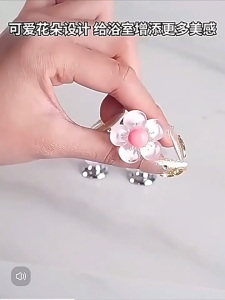 Flower Shaped Toilet Flush Button Multifunction Cabinet Drawer Adhesive Butang Flusher Tandas Long Nail Protector 马桶按压器