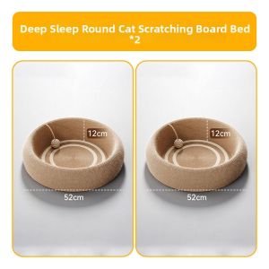hipidog | Scratch Resistant Non Crumbling Cat Scratch Pad with Bed Solid Wood Extra Large