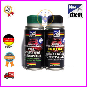 COMBO Súc rửa và nano bảo vệ động cơ hệ thống bôi trơn cho mô tô xe máy Bluechem 50ml