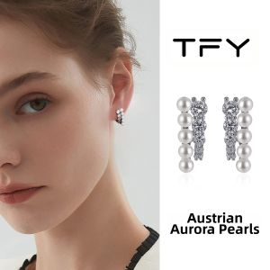 TFY | Delicate Small Zircon Pearl Earrings