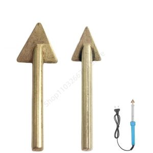 1Pcs Plastic Repair Triangular Copper Smoothing Head Welding Tip Welder Soldering Iron Tip 16mm 20mm for 60 Watt Plastic Welding