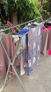 ORANGE Jemuran Baju Lipat Stainless Steel Jemuran Pakaian Basah Tahan Karat Jemuran Pakaian