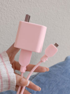 Simple Pure Color Silicone Protective Case for Xiaomi MIXFlip67W Charger Data Cable Anti-Breaking Universal Winding Rope