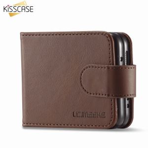 KISSCASE For Samsung Z Flip4 5G Flip3 Case Flip Wallet Magnetic Cover For Samsung Galaxy Z Flip 4 5G Zflip 3 5G Case Flip Holder Stand Leather Bag Pouch Bag