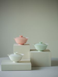 Bát Pha Trà Gốm Sứ Thủ Công Màu Trắng Bát Đậy Pha Trà Gốm Sứ Dùng Tại Nhà Bộ Trà Gốm Sứ Pha Trà Cổ Điển Bát Pha Trà