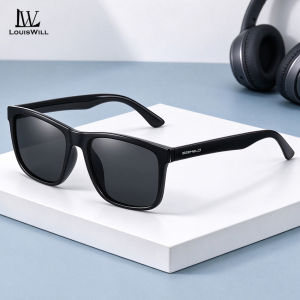 LouisWill Fashion Polarized Sunglasses Men’s Sunglasses TR Square Frame Sunglasses Classical Driving Sunglasses UV400 Clear Vision Sunglasses Cycling Riding Glasses for Men