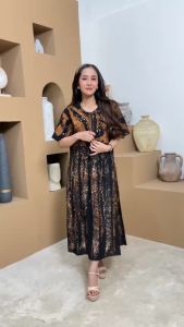 PROMO - DASTER Twill rayon super premium lengan pendek busui || Daster standar kekinian tebal pekalongan || Daster wanita jumbo murah || midi gamis dress best seller.