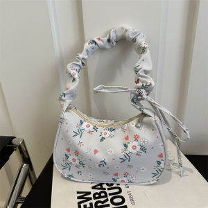 Casual Floral Single Shoulder Bag Womens Stylish Handbag Retro Texture Fashion Trend Summer 2024 New Model Handbag