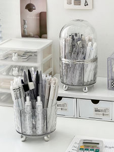 Large Capacity Rotating Pen Holder Creative Multi-Function Office Supply Storage Box Student Desktop Pen Stand Organizer